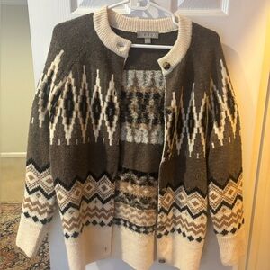 J. Crew Winter Button Up Sweater